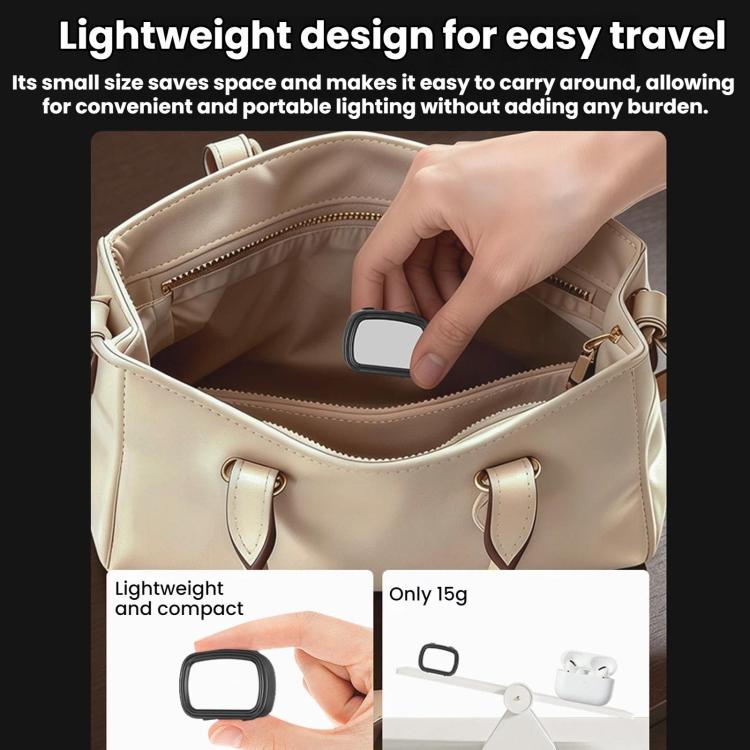 For DJI Osmo Pocket 4 / 3 Flymile Cameras Magnetic Fill Light For - Black