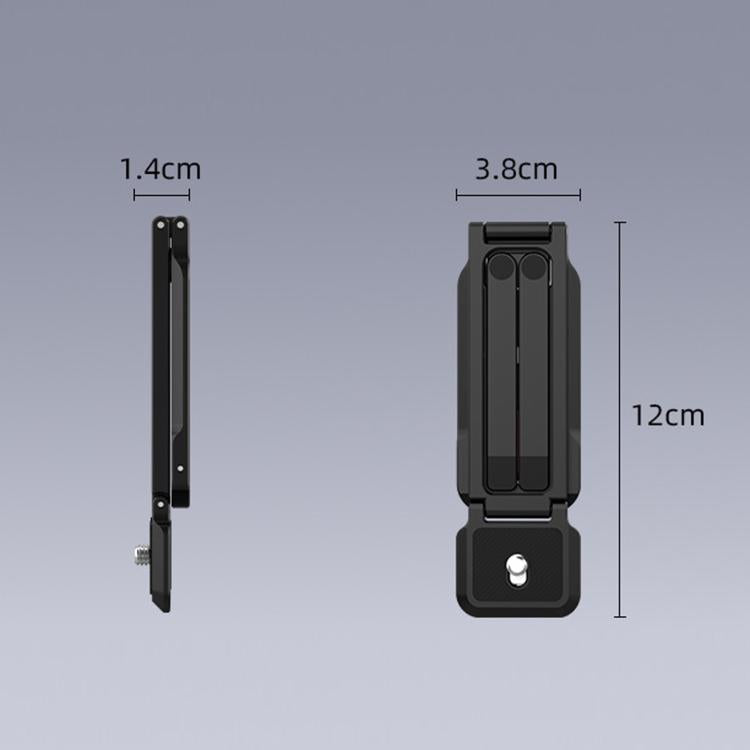 DJI Osmo Pocket 4 / 3 BRDRC Magnetic Tripod Metal Mounting Bracket - Black