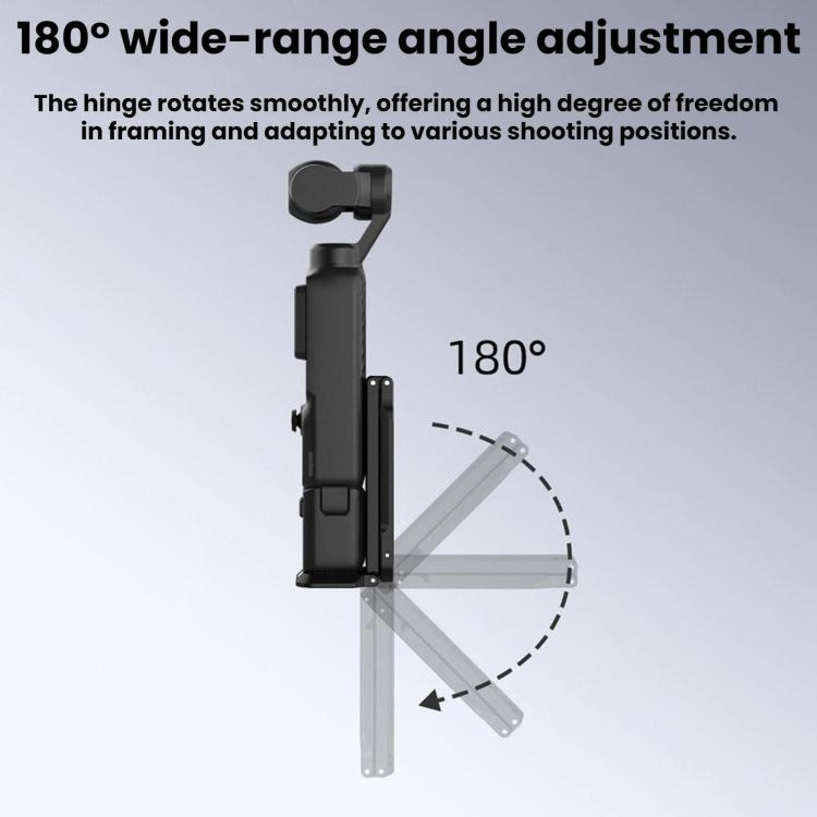 DJI Osmo Pocket 4 / 3 BRDRC Magnetic Tripod Metal Mounting Bracket - Black