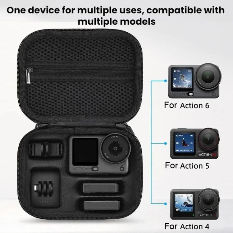 For DJI Osmo Action 6 / 5 Pro / 4 BRDRC Portable Camera Accessory Carrying Case - Black