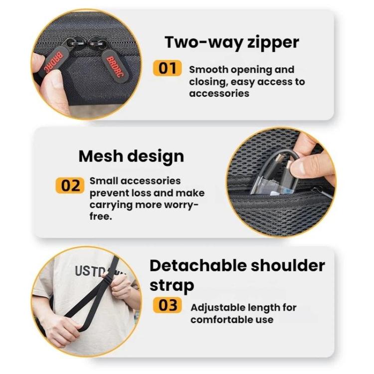 DJI Osmo Action 6 BRDRC Shoulder/Crossbody Storage Bag - Black
