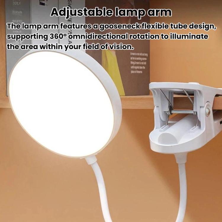 Xiajule Portable Clip On Desk Lamp Night Light, Eye Protection High CRI Reading Lamp, Spec: Plug-in