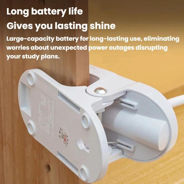 Xiajule Portable Clip On Desk Lamp Night Light, Eye Protection High CRI Reading Lamp, Spec: Plug-in