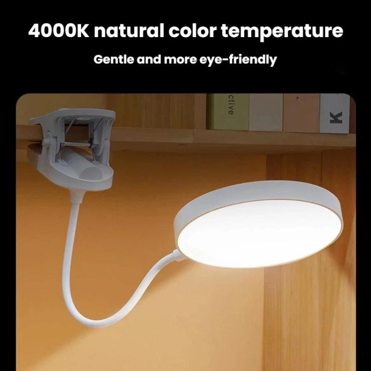 Xiajule Portable Clip On Desk Lamp Night Light, Eye Protection High CRI Reading Lamp, Spec: Plug-in