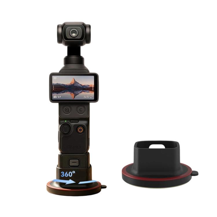 For DJI Osmo Pocket 4/3 Camera 360-degree Swivel Desktop Base Adhesive Stand Non-Slip Fixed Mount