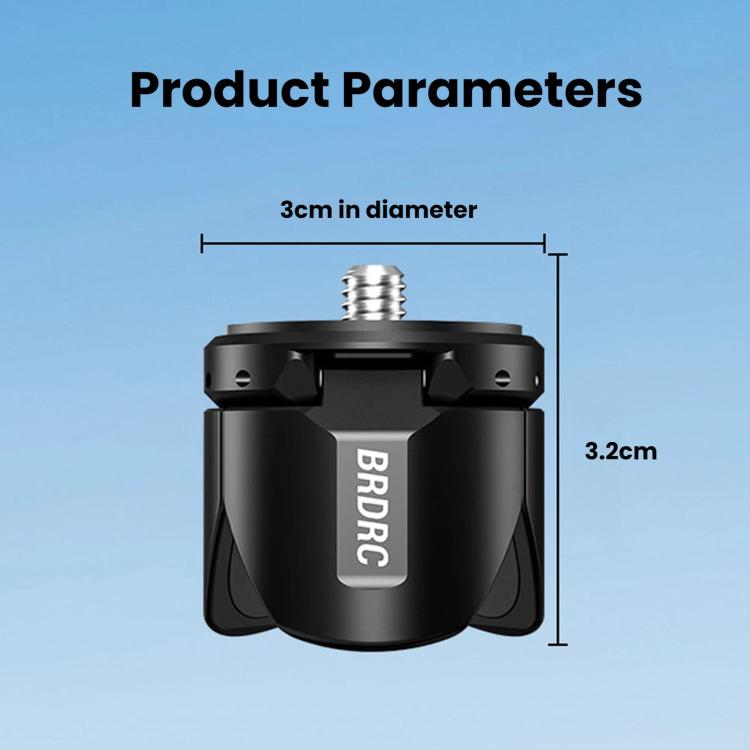 For DJI Osmo Pocket 4 / 3 / Insta360 X5 BRDRC Tripod Magnetic Mount - Black