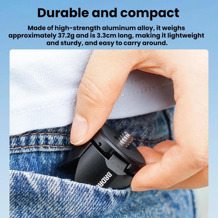 For DJI Osmo Pocket 4 / 3 / Insta360 X5 BRDRC Tripod Magnetic Mount - Black