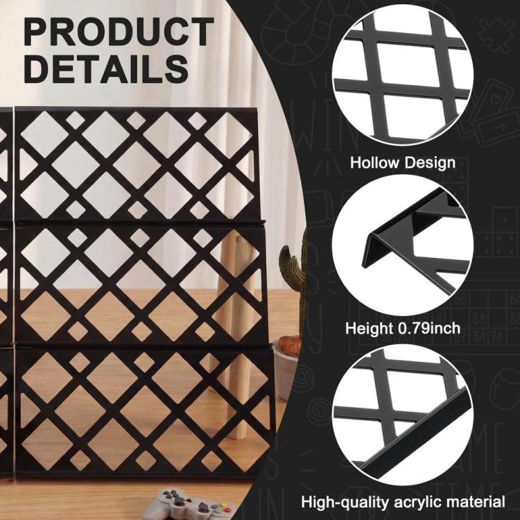 Hollow Acrylic Card Display Stand For Stamp Collectors/Sports Cards/Game Cards, Specifications: 4pcs