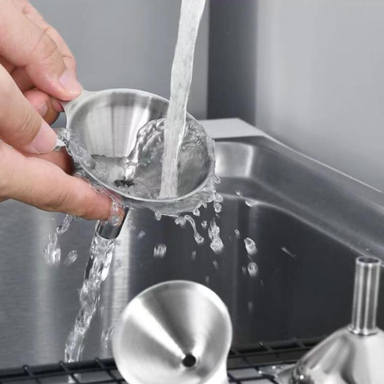 LsCook 3-Piece Set 304 Stainless Steel Sandblasted Funnel Integrated Liquid Dispenser