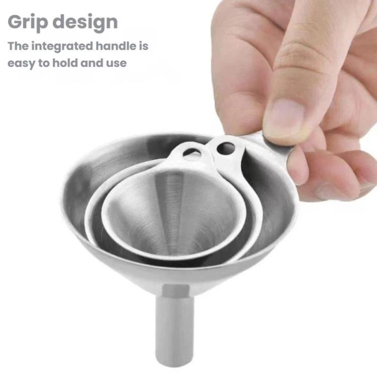 LsCook 3-Piece Set 304 Stainless Steel Sandblasted Funnel Integrated Liquid Dispenser