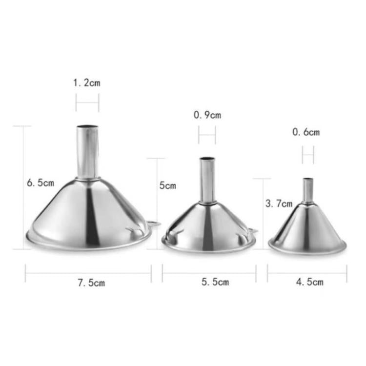 LsCook 3-Piece Set 304 Stainless Steel Sandblasted Funnel Integrated Liquid Dispenser