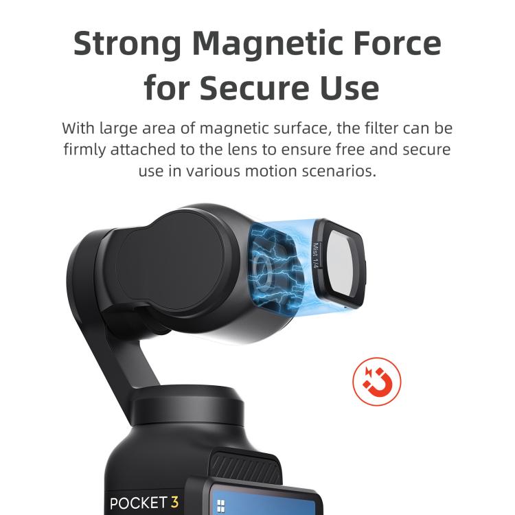 For DJI Osmo Pocket 4 / 3 aMagisn Magnetic Lens Filter VND 6-10 Stop