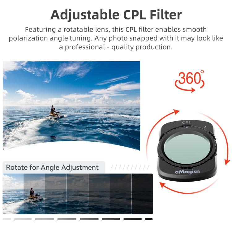 For DJI Osmo Pocket 4 / 3 aMagisn Magnetic Lens Filter VND 6-10 Stop