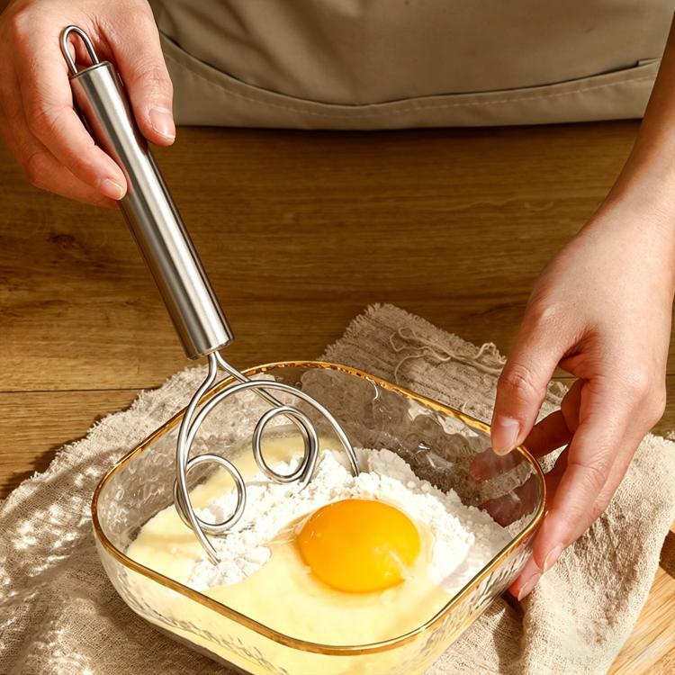 LsCook Stainless Steel Whisk Double-Coil Manual Cream Whisk