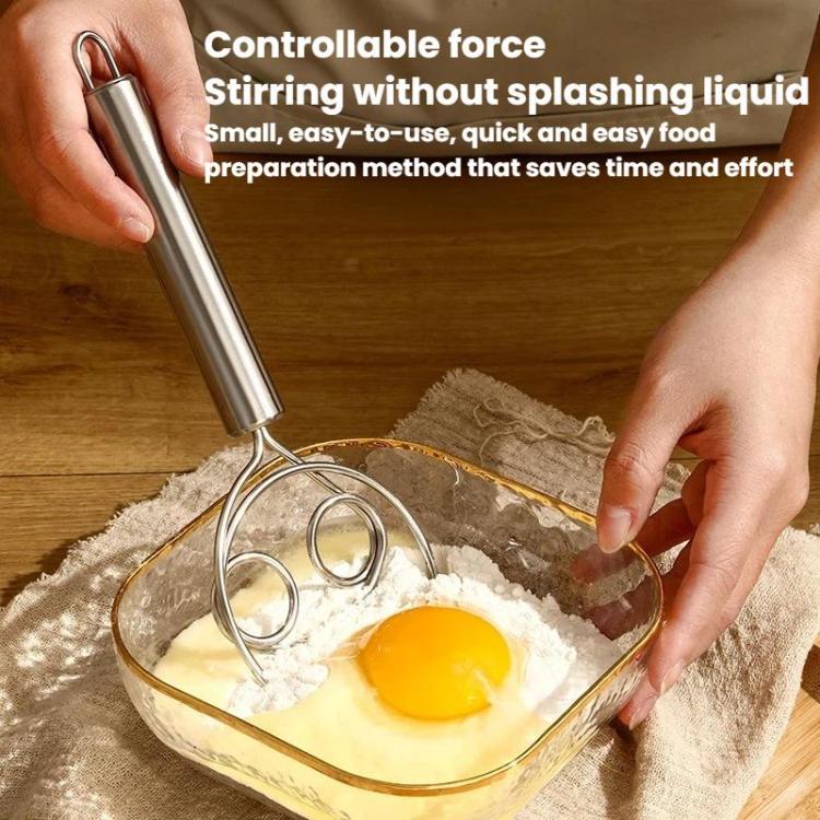 LsCook Stainless Steel Whisk Double-Coil Manual Cream Whisk