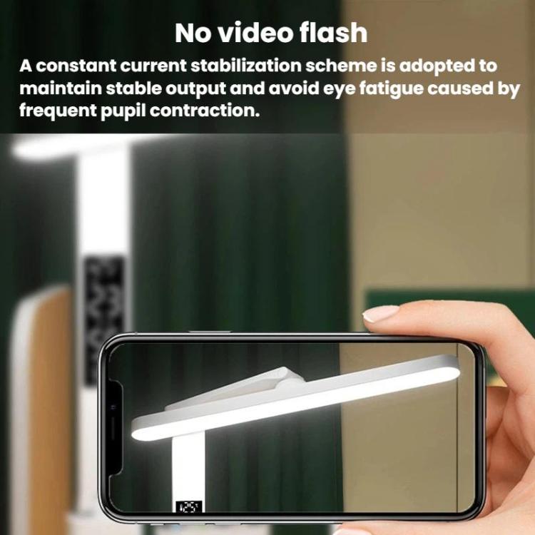 Xiajule Portable LED Desk Lamp With Time Display & Pen Holder, Dimmable Eye-Caring Lamp For Reading Homework, Spec: 1800mAh