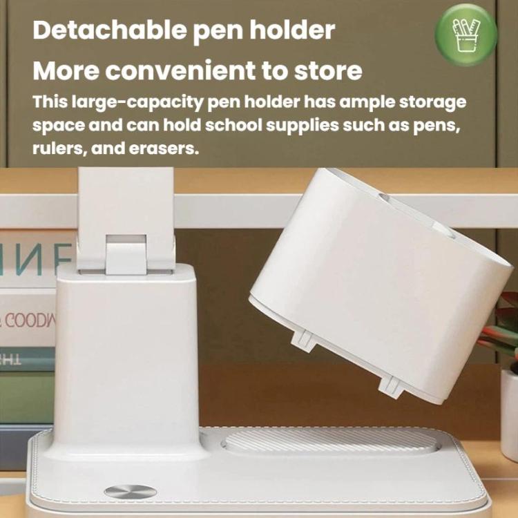 Xiajule Portable LED Desk Lamp With Time Display & Pen Holder, Dimmable Eye-Caring Lamp For Reading Homework, Spec: 1800mAh