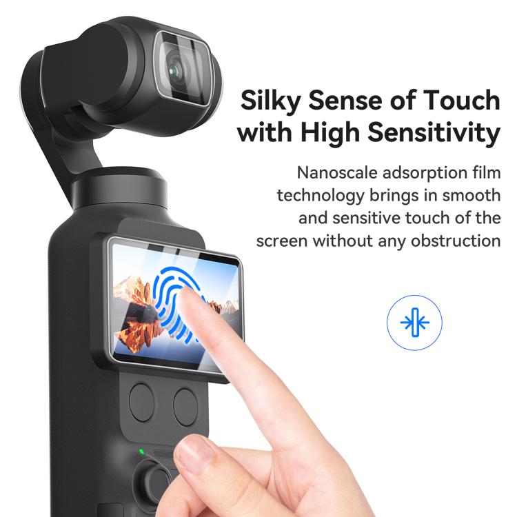For DJI Osmo Pocket 4/3 aMagisn Screen Protector 9H Tempered Glass Lens & Screen Protective Film 2+2 Pack