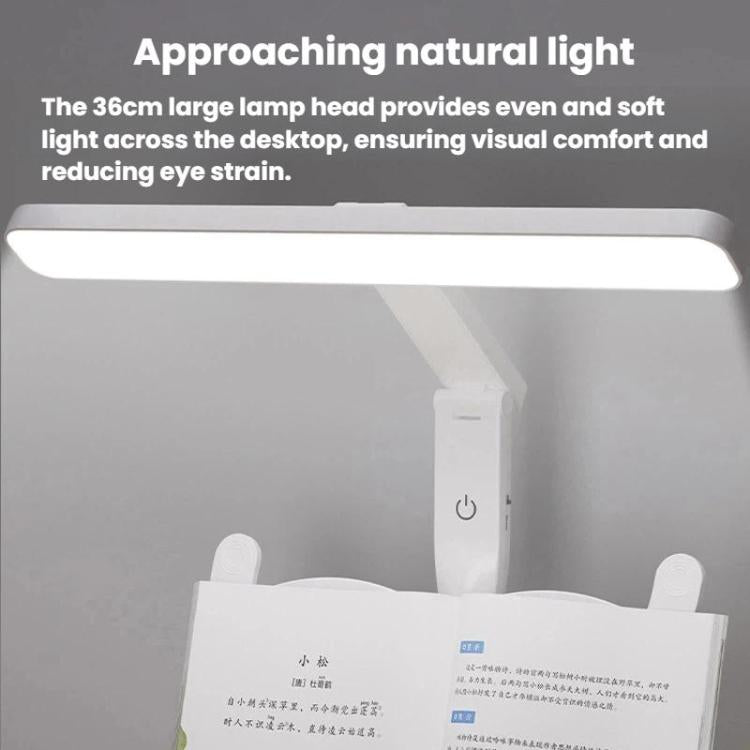 Xiajule Multifunctional Bookshelf Eye-Caring Desk Lamp, Adjustable Brightness LED Bedroom Reading Light - White