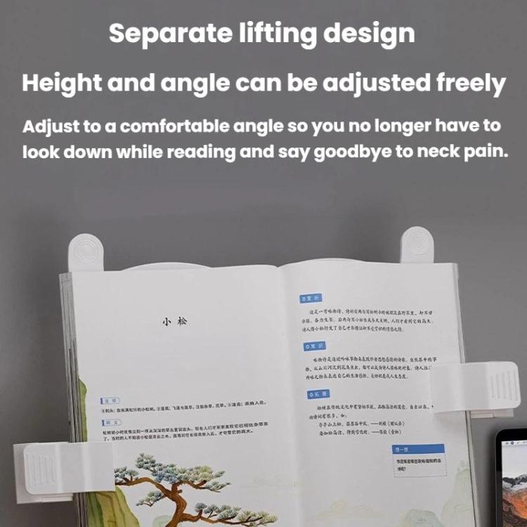 Xiajule Multifunctional Bookshelf Eye-Caring Desk Lamp, Adjustable Brightness LED Bedroom Reading Light - White