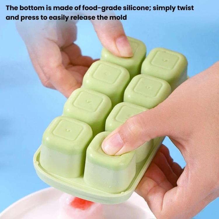 LsCook TPE Ice Tray Jelly Yogurt Ice Cube Mold - Green