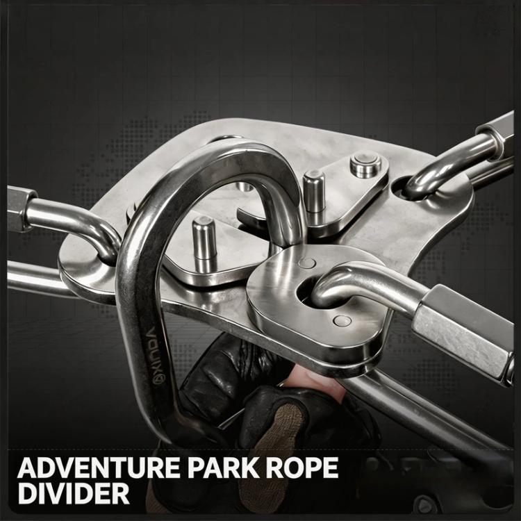 XINDA Continuous Belay System Diverter 304 Stainless Steel Rope Connector for Adventure Parks, Zipline, Vi Ferrata, and High Ropes Courses - XD-Q9754