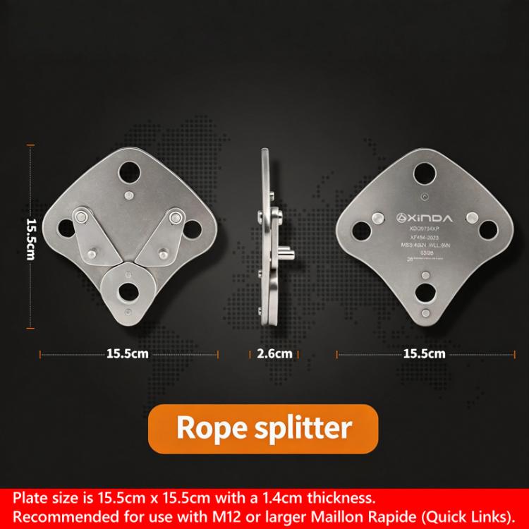 XINDA Continuous Belay System Diverter 304 Stainless Steel Rope Connector for Adventure Parks, Zipline, Vi Ferrata, and High Ropes Courses - XD-Q9754