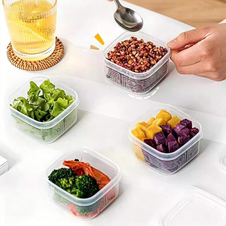 LsCook Square PP5 Kitchen Refrigerator Storage Container Food-Grade Freezer Box