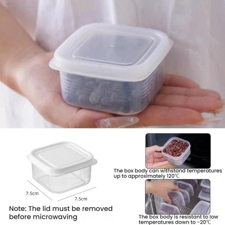 LsCook Square PP5 Kitchen Refrigerator Storage Container Food-Grade Freezer Box