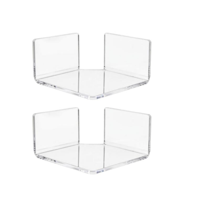Wall-mounted Corner Shelf Triangular Floating Shelf For Security Cameras - 2pcs