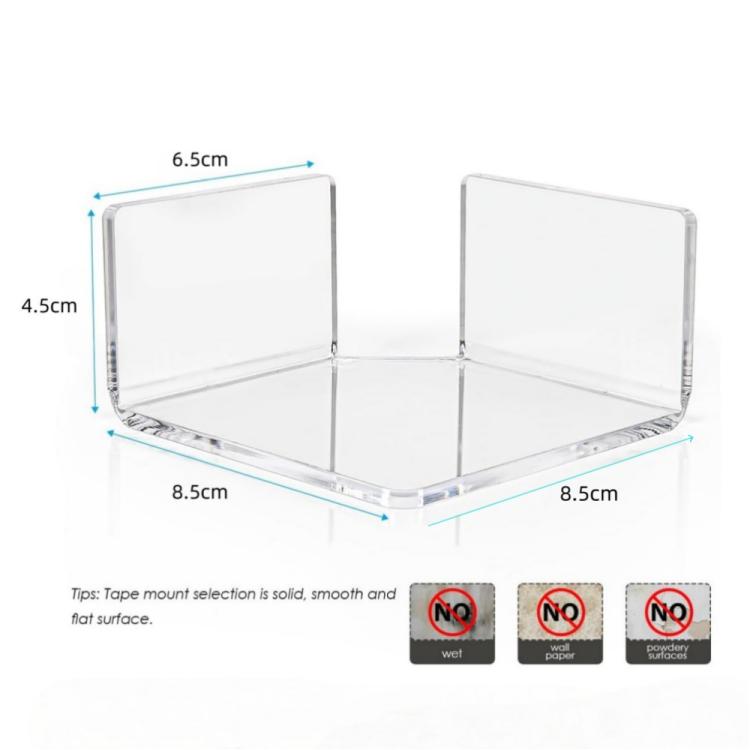 Wall-mounted Corner Shelf Triangular Floating Shelf For Security Cameras - 2pcs