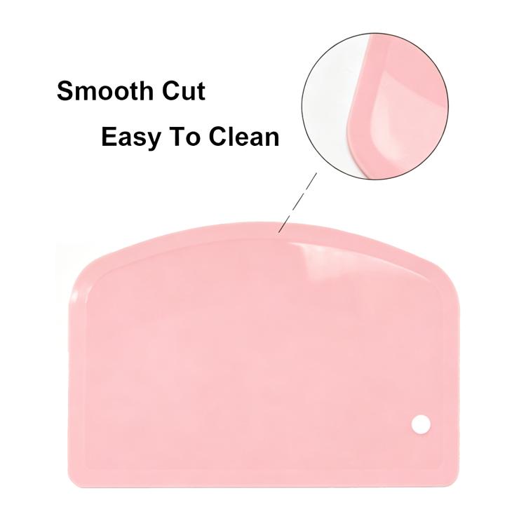 LsCook Plastic Slicer Baking Spatula Thick Dough Scraper - Green+Pink
