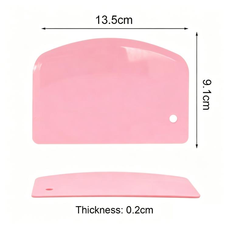 LsCook Plastic Slicer Baking Spatula Thick Dough Scraper - Green+Pink