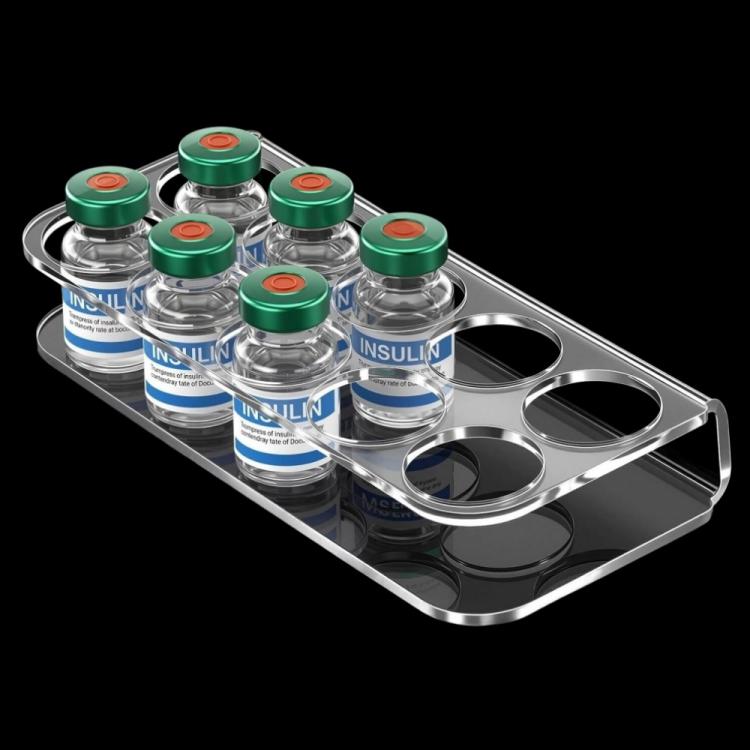 10-Hole Acrylic Insulin Bottle Organizer, Specification: 1pc
