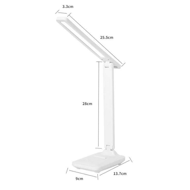 Xiajule Three-Color Temperature LED Folding Eye-Caring Desk Lamp, USB Stepless Dimmable Reading Light For Bedroom Dormitory, Spec: Plug-in