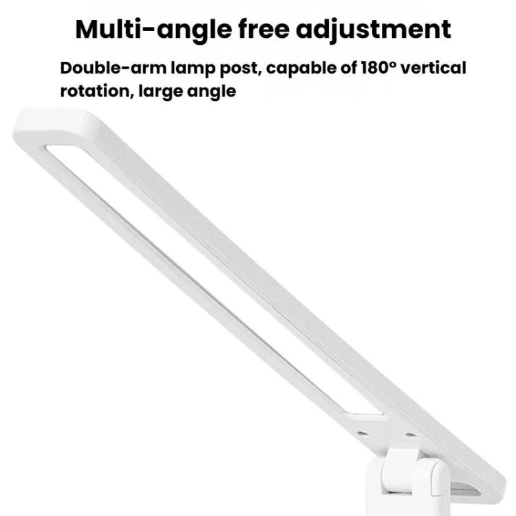 Xiajule Three-Color Temperature LED Folding Eye-Caring Desk Lamp, USB Stepless Dimmable Reading Light For Bedroom Dormitory, Spec: Rechargeable 500mAh