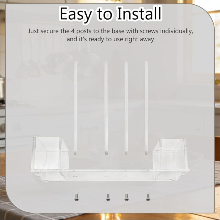 Integrated Acrylic Mason Jar Lid Organizer, Fits 12 Wide-Mouth/12 Standard-Mouth Lids and Rings - YX244