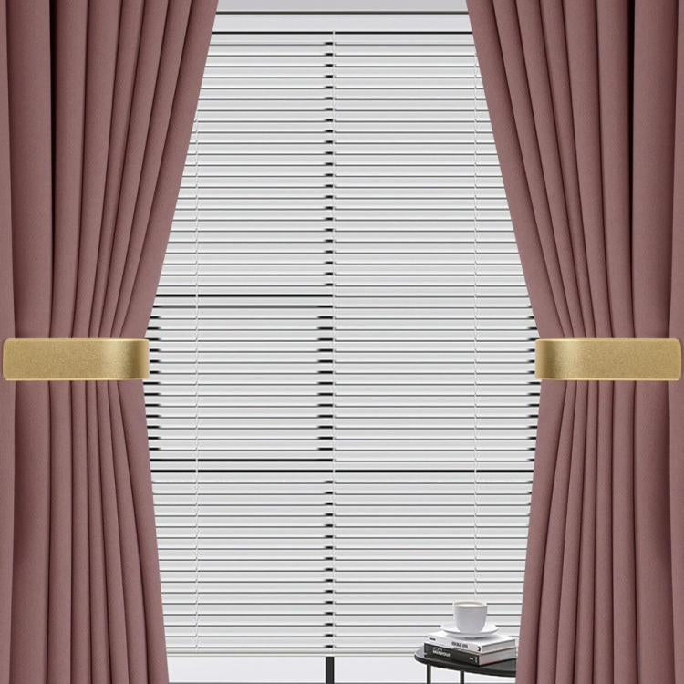2pcs Wall-Mounted U-Shaped Metal Curtain Storage Hook - Gold