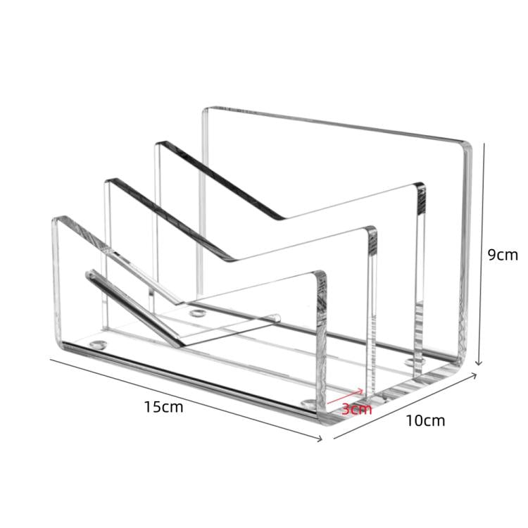 Acrylic 3-layer Letter Organizer/Card Sorting Clip for Home and Office Use - YX243