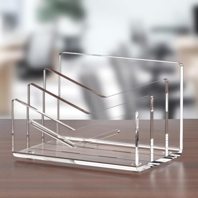 Acrylic 3-layer Letter Organizer/Card Sorting Clip for Home and Office Use - YX243