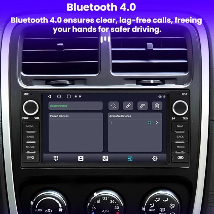 7 Inch Navigation GPS Reversing Car Radio Carplay For Dodge / Jeep / Chrysler, Specification: Octa-core 4GB+64GB