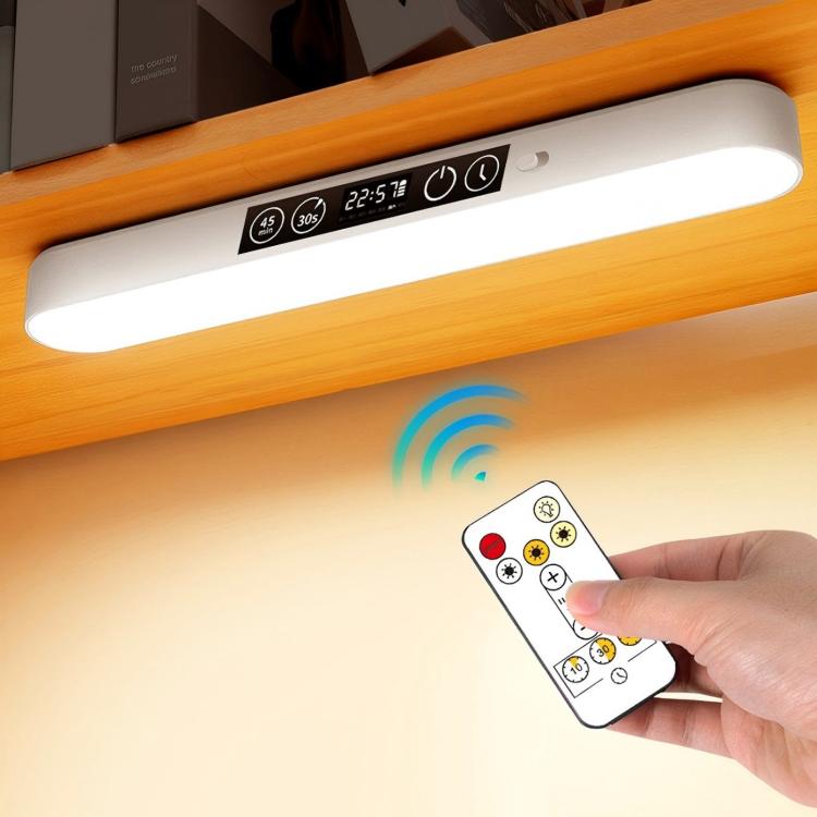 Xiajule Student Dormitory Under-Cabinet Lamp, Magnetic Mount Bed Hanging Light With Hook & Clock Display, Style: Remote Control