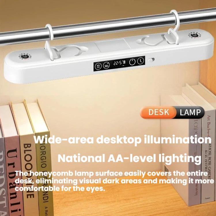 Xiajule Student Dormitory Under-Cabinet Lamp, Magnetic Mount Bed Hanging Light With Hook & Clock Display, Style: Remote Control