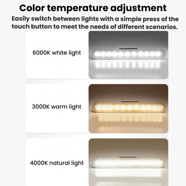 Xiajule Student Dormitory Under-Cabinet Lamp, Magnetic Mount Bed Hanging Light With Hook & Clock Display, Style: Touchscreen