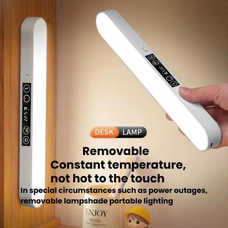 Xiajule Student Dormitory Under-Cabinet Lamp, Magnetic Mount Bed Hanging Light With Hook & Clock Display, Style: Touchscreen
