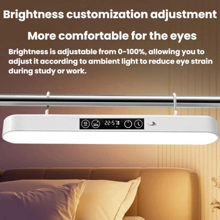 Xiajule Student Dormitory Under-Cabinet Lamp, Magnetic Mount Bed Hanging Light With Hook & Clock Display, Style: Touchscreen