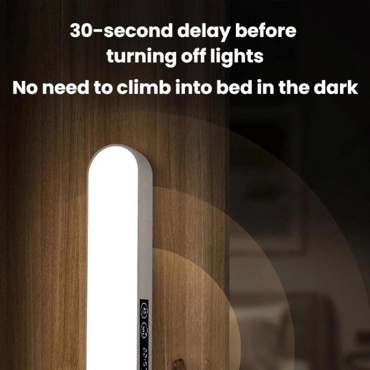 Xiajule Student Dormitory Under-Cabinet Lamp, Magnetic Mount Bed Hanging Light With Hook & Clock Display, Style: Touchscreen