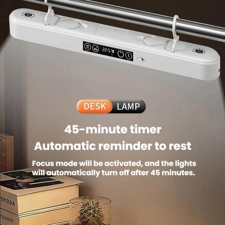 Xiajule Student Dormitory Under-Cabinet Lamp, Magnetic Mount Bed Hanging Light With Hook & Clock Display, Style: Touchscreen