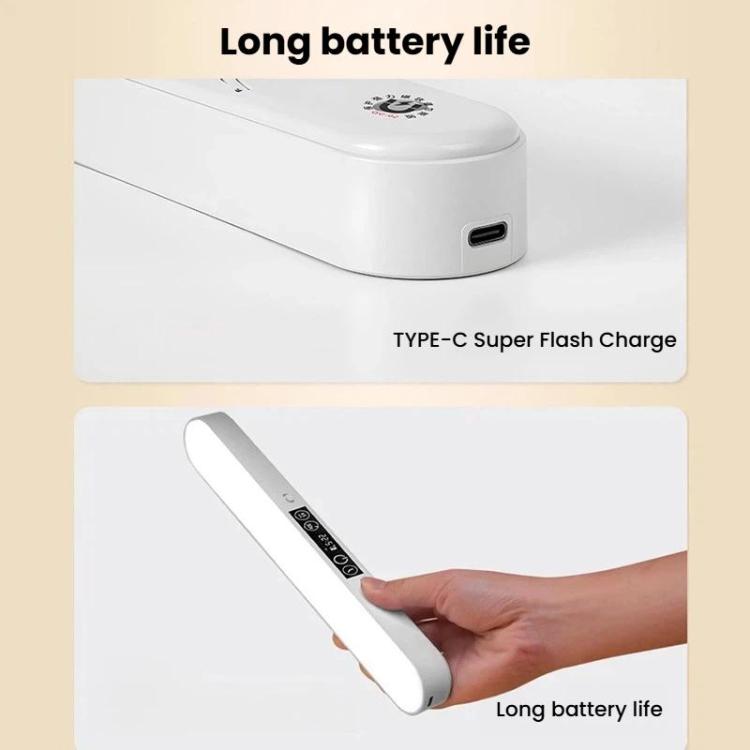 Xiajule Student Dormitory Under-Cabinet Lamp, Magnetic Mount Bed Hanging Light With Hook & Clock Display, Style: Touchscreen