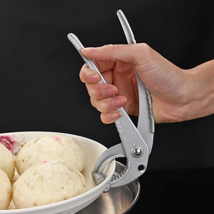 LsCook Aluminum Alloy Curved Heat-Resistant Tongs Serving Tray Lifter Clay Pot Tongs